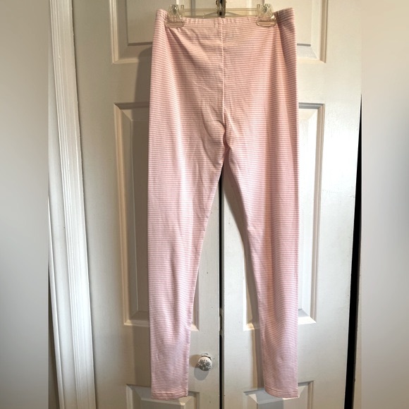 NWT- CARTERS 2 Pc PJ Set / Pink & White Striped Leggings & Pink, Long Sleeve Top - Picture 10 of 12